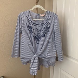 Grand and Greene Front Tie Top